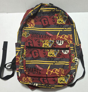 Harry Potter Backpack Red Book Bag Hogwarts Alumni 9 3/4 Gryffindor